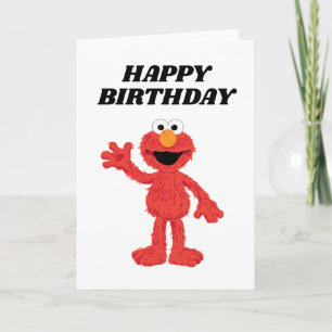 Tarjeta Elmo simple 1er cumpleaños