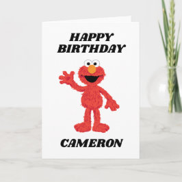 Tarjeta Elmo simple 1er cumpleaños