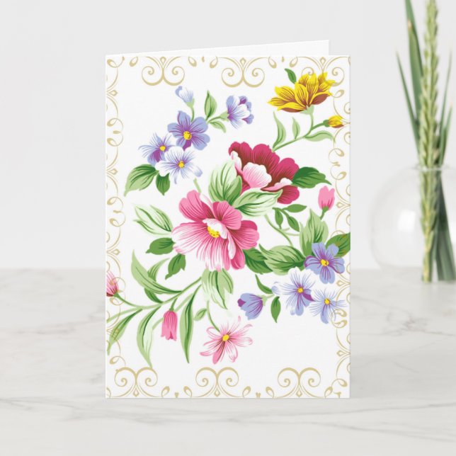 Tarjeta Elogio al PERSONALIZAR floral de Lord (Anverso)