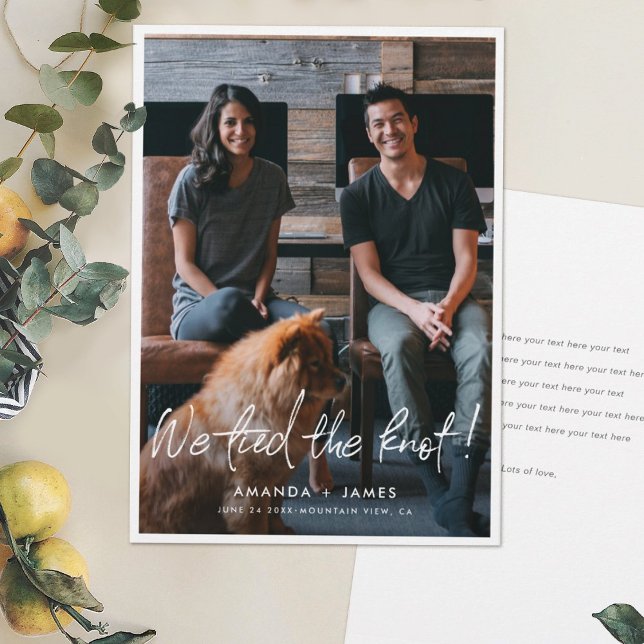 Tarjeta Elopement para Bodas de fotografía con esc (Subido por el creador)