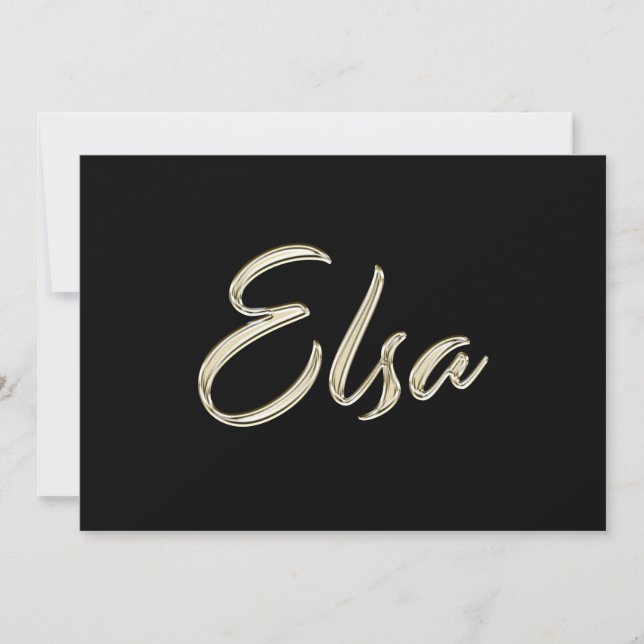 Tarjeta Elsa white gold Handwriting Karte (Anverso)