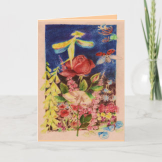 Tarjeta Elve del rosa rojo