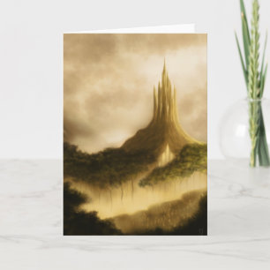 Tarjeta elven reino fantasy art greetingcard