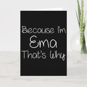 Tarjeta Ema Funny Personalizada Nacimiento Mujeres Nombra 