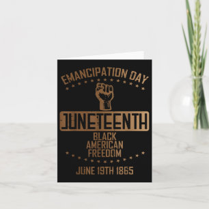 Tarjeta Emancipación 19 de junio de 1865 Hombres Dos