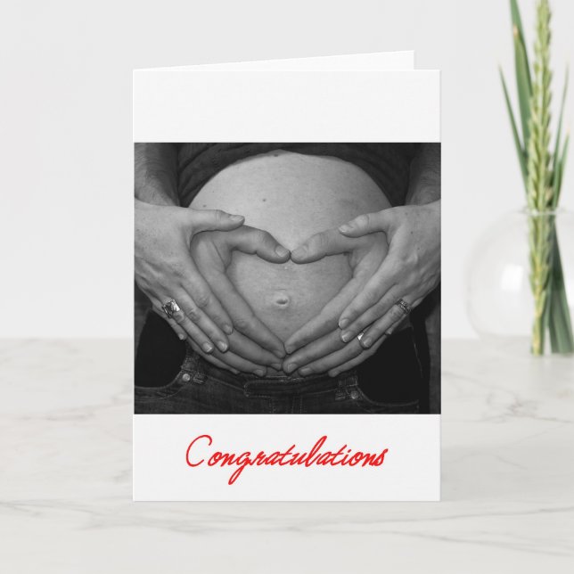 Tarjeta ¡Embarazada, Felicidades! (Anverso)