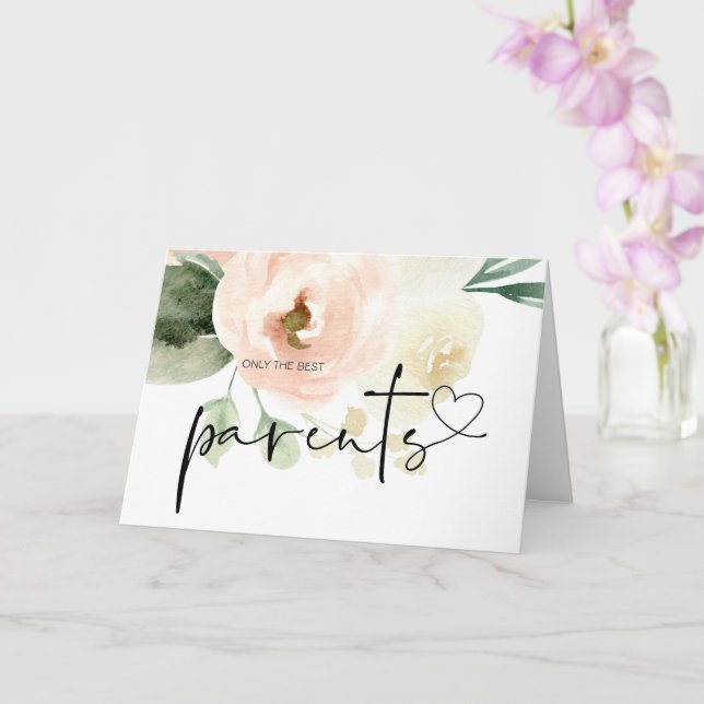 Tarjeta Embarazo bebé revela regalo a los abuelos Rubor (Orquídea)