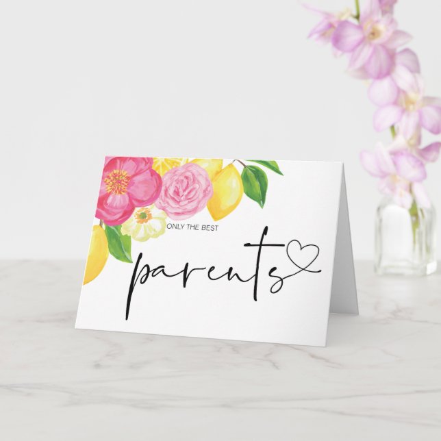 Tarjeta Embarazo Bebé Revelar Regalo Padres Abuelos (Orquídea)