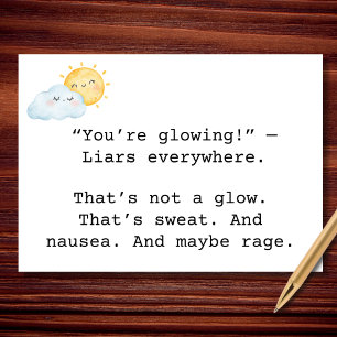 Tarjeta Embarazo “brillante” de ira