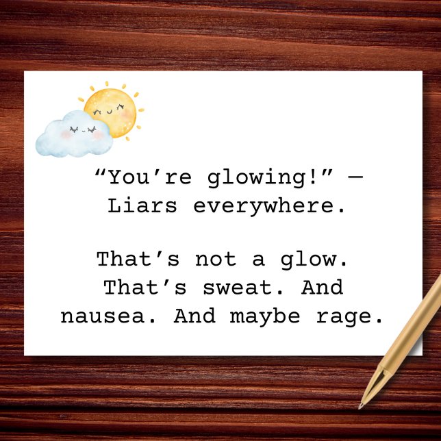 Tarjeta Embarazo “brillante” de ira (Subido por el creador)