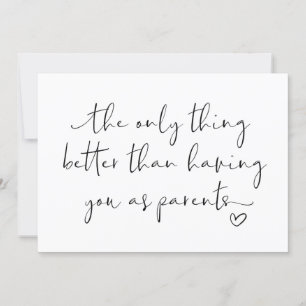 Tarjeta Embarazo lindo revelar padres que esperamos el beb