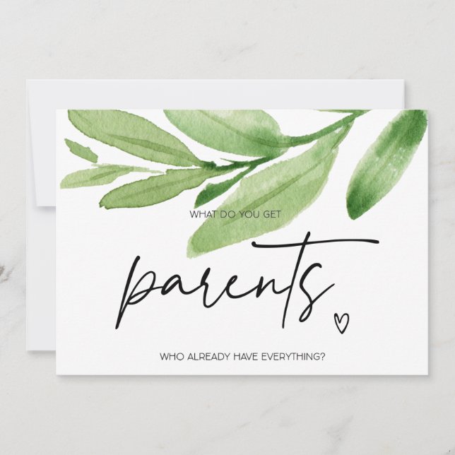 Tarjeta Embarazo Revela Sorpresa De Los Padres Esperando E (Anverso)