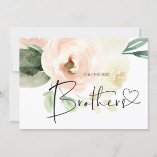 Tarjeta Embarazo Revelar Hermano Recién nacido Floral Rosa