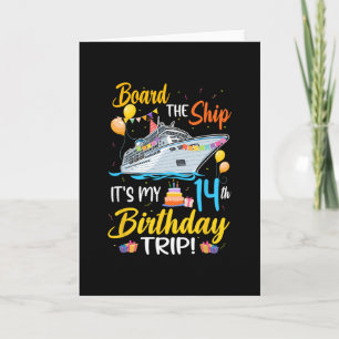 Tarjeta Embarca en el barco es mi viaje de cumpleaños núme