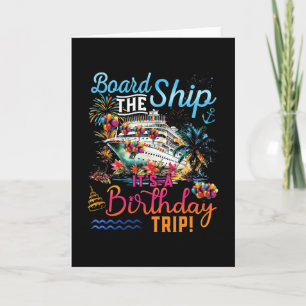 Tarjeta Embarca en el barco es un viaje de cumpleaños cruc