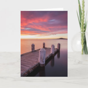 Tarjeta Embarcadero en el lago Illawarra