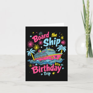 Tarjeta Embarque El Barco En Un Cruceros De Cumpleaños