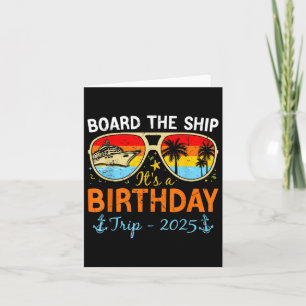 Tarjeta Embarque el barco es un viaje de cumpleaños 2025 c