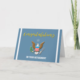 Tarjeta Emblema de defensa de color de retirada de la Fuer