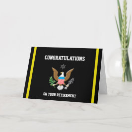 Tarjeta Emblema de Defensa de Colores de Retirada del Ejér