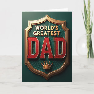 Tarjeta Emblema de Papá el Mejor del Mundo