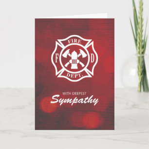 Tarjeta Emblema de solidaridad con los bomberos en Bokeh R