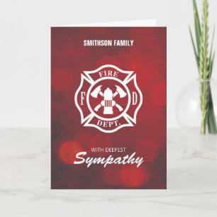 Tarjeta Emblema de solidaridad con los bomberos en Bokeh R