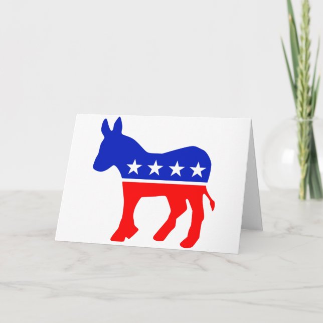Tarjeta Emblema político Fiesta democrático (Donkey) (Anverso)
