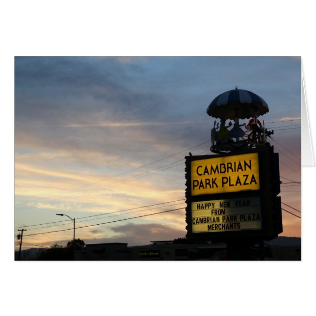 Tarjeta emblemática Cambrian Park Plaza Carousel (Anverso (Horizontal))