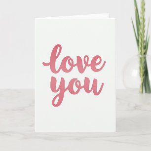 Tarjeta Embossed Minimalista Te Amo