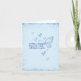Tarjeta Embrace Change-Inspirational Semicolon Butterfly