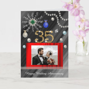Tarjeta Emerald 35º Aniversario en Navidad 2 fotos
