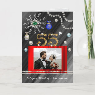 Tarjeta Emerald 55º Aniversario en Navidad 2 fotos