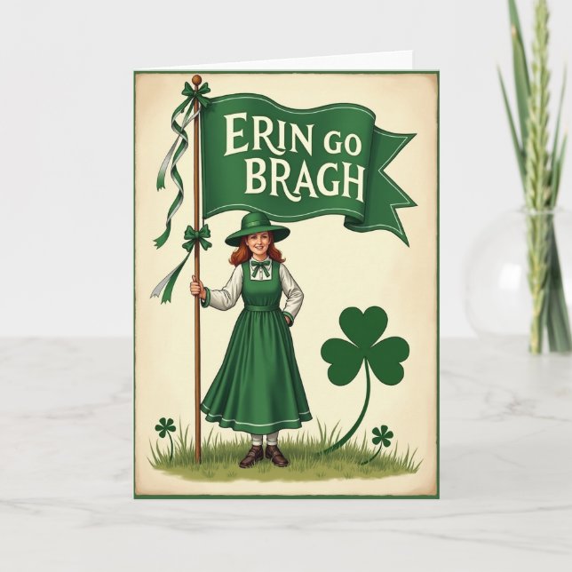 Tarjeta Emerald Banner Irish Pride Card (Anverso)