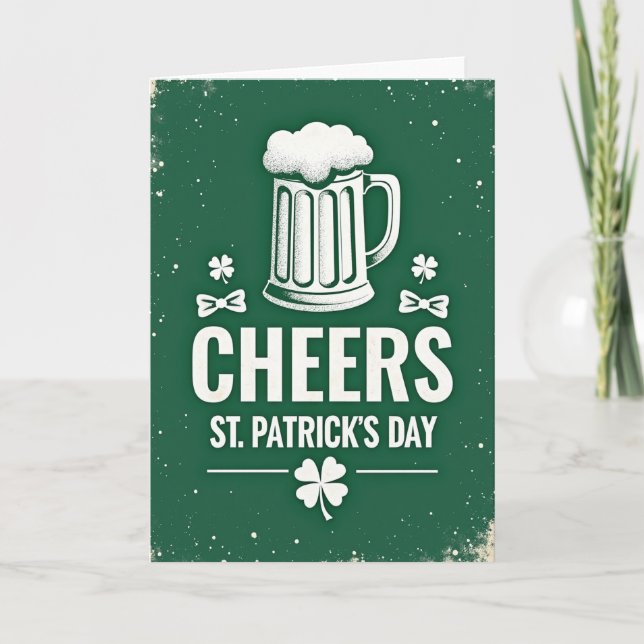 Tarjeta Emerald Beer Cheers Pattern Card (Anverso)