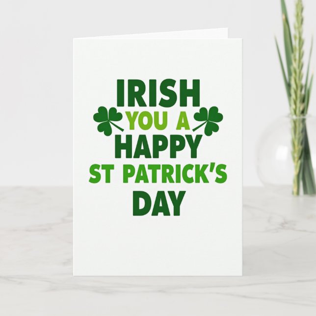 Tarjeta Emerald Irish Day Glitter Texture Card (Anverso)