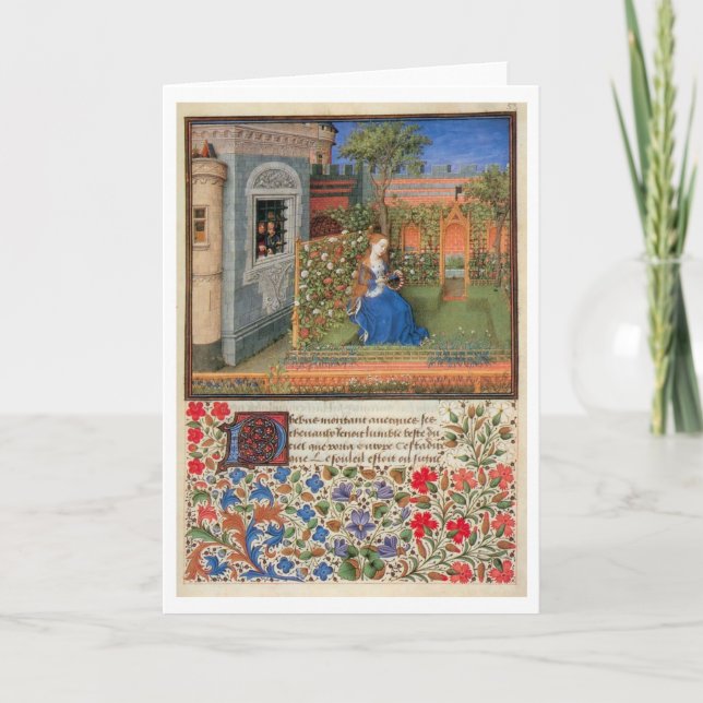 Tarjeta Emilia en el rosegarden (Anverso)