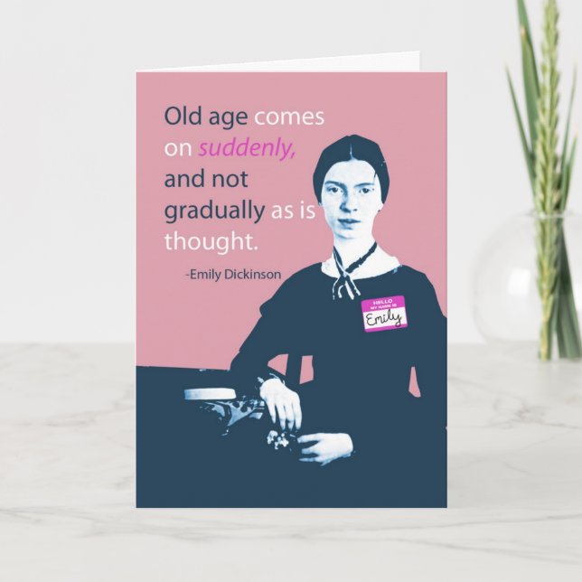 Tarjeta Emily Dickinson Belated Birthday Card (Anverso)
