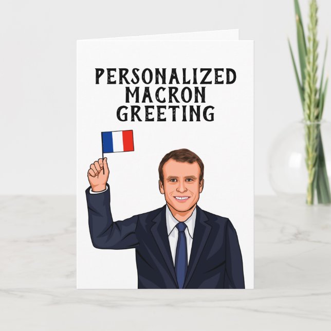 TARJETA EMMANUEL MACRON PERSONALIZADO (Anverso)
