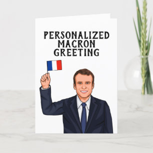 TARJETA EMMANUEL MACRON PERSONALIZADO
