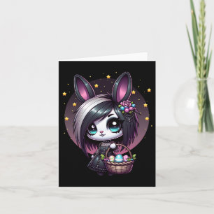 Tarjeta Emo Easter Bunny Cute Gótico Chica Whimsigoth Egg