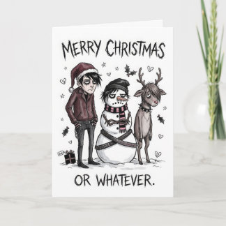 Tarjeta Emo Navidad – Feliz Navidad O Lo Que Sea