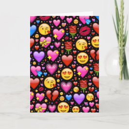 Tarjeta Emoji de amor personalizada