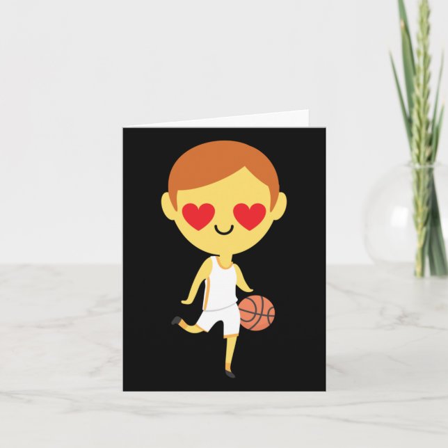 Tarjeta Emoji de Básquetbol Boy (Anverso)