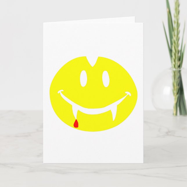 Tarjeta emoji de vampiro dracula (Anverso)