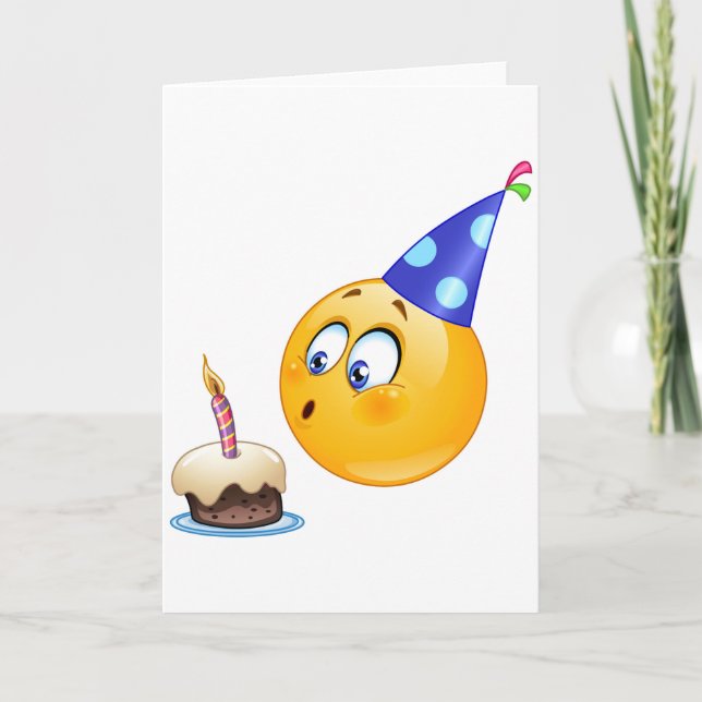 Tarjeta emoji del cumpleaños (Anverso)