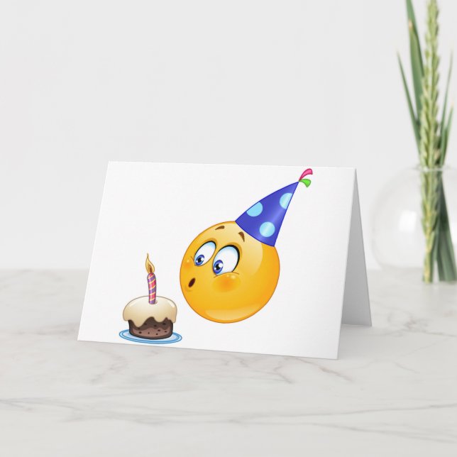 Tarjeta emoji del cumpleaños (Anverso)