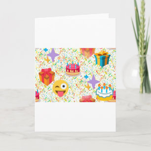 Tarjeta emoji feliz de cumpleaños