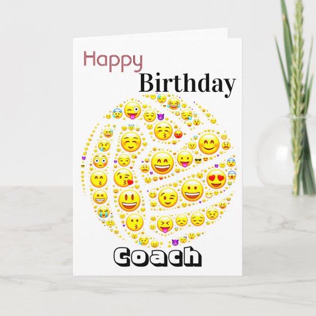 Tarjeta Emoji Tema Personalizado entrenador de Netball Cum (Anverso)