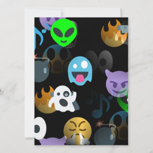 Tarjeta emojis de halloween